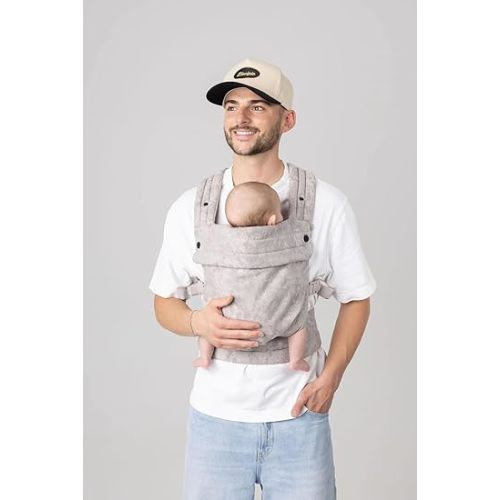 Mabē Monarch Ergonomic Baby Carrier – Premium Cotton Soft Structured Newborn to Toddler Carrier with Hip-Healthy Design, 3 Carry Positions (7-35lbs), Lightweight & Breathable, (Houndstooth)