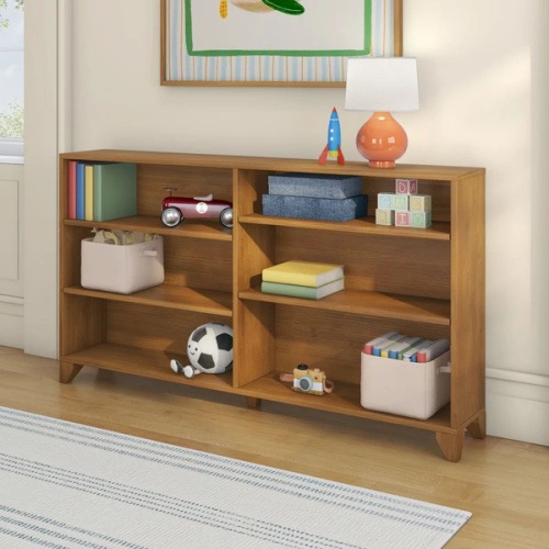 Classic 6-Shelf Bookcase - Pecan