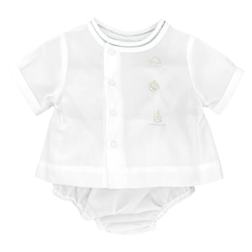 Nursery Shadow Stitch Diaper Set – Liza Beals Children Boutique