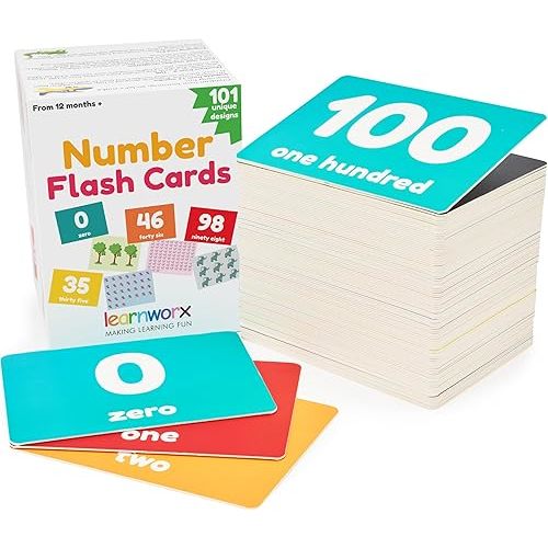Number Flash Cards for Toddlers | Award-Winning - Toddler Math Flash Cards | Learn Counting Flashcards Numbers 1–100 | Help Kids Count Games | Kids Toys Numbers Match For Preschoolers Kindergarten 2-4
