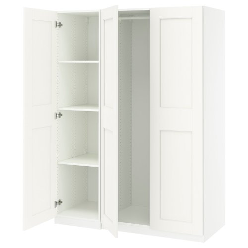 PAX / GRIMO Wardrobe combination - white/white 59x23 5/8x79 1/4 "