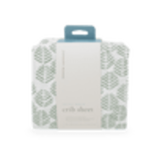 Cotton Muslin Crib Sheet - Leaf Motif – dadada baby