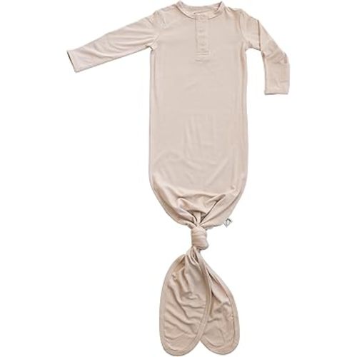 Knotted Gown Baby Newborn, Viscose derived from Bamboo, Infant Sleeper with Mittens, Baby Girl, Baby Boy,