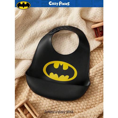 BATMAN X Cozy Pixies Baby Bat Pattern Cute Bib For Everyday Wear | SHEIN USA