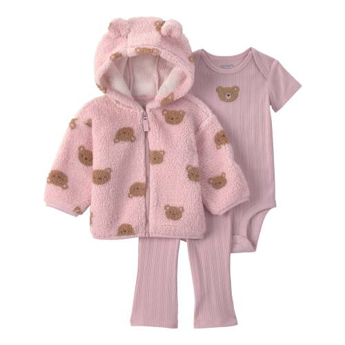 Carter's Child of Mine Baby Girl Cardigan Outfit Set, 3-Piece, Sizes 0/3-24 Months
