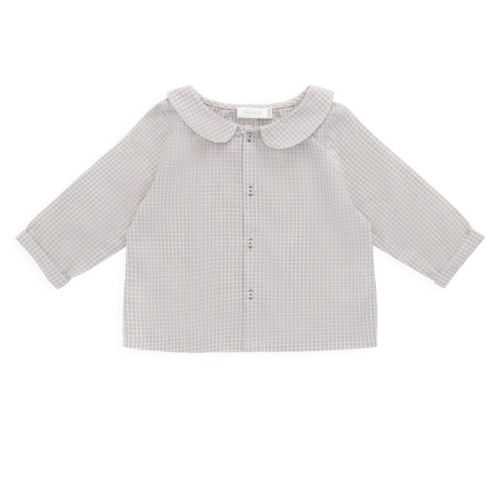 Organic Cotton Gabriel Top - Cloud Check – Jamie Kay USA
