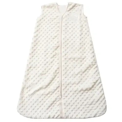 Cream Plushy Dot Velboa Wearable Baby Blanket L | HALO
