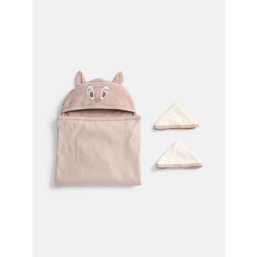 Disney Bambi Infant Baby Bath Set with Hooded Towel and Washcloths, 3-Piece, One Size