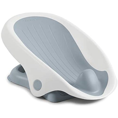 Summer Clean Rinse Baby Bather (Gray) – Bath Support for Use on the Counter, in the Sink or in the Bathtub, Has 3 Reclining Positions and Soft, Quick-Dry Material – Use from Birth until Sitting Up