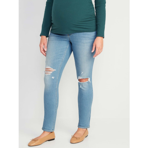Maternity Rollover-Panel Skinny 360° Stretch Jeans