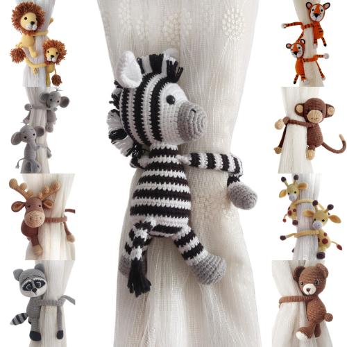 Crochet Animal Curtain Tie Back: Handmade Safari Nursery Decor