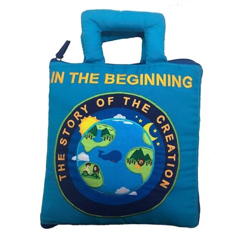 Pockets of Learning in The Beginning Quiet Book Explore The Story of Creation | Fabric Activity Busy Book for Toddlers and Children | Educational and Engaging Bible Church Book