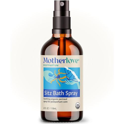 Motherlove Sitz Bath Spray (4 oz Value Size) Sitz Bath for Postpartum Care—Herbal Perineal Spray w/Witch Hazel—USDA Organic, Vegan, & Cruelty Free