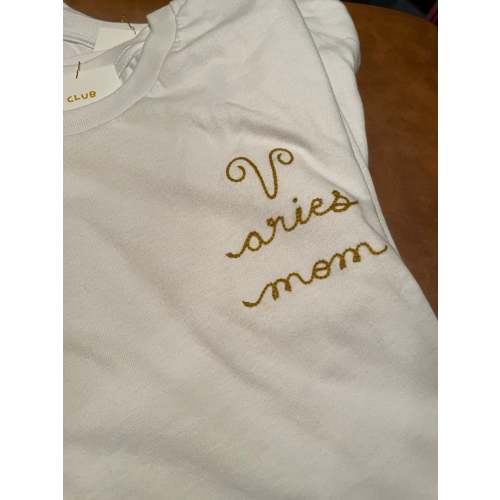 zodiac mom embroidered t shirt - 100% cotton – zodiac baby