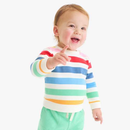 Baby sweatshirt in candy stripe | Primary.com