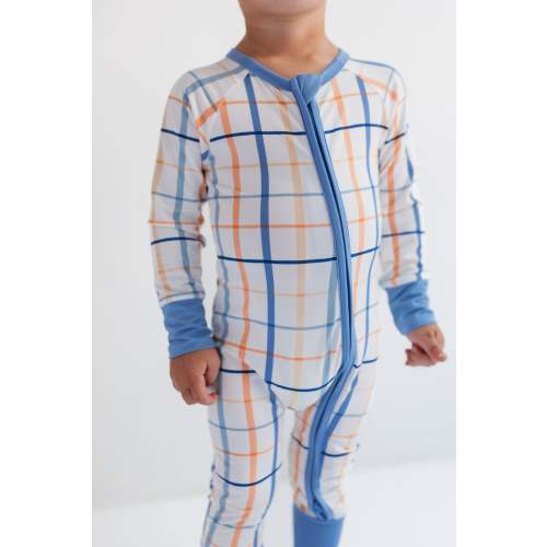 Party Plaid Zipper Romper