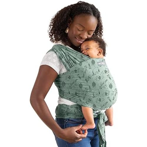 Moby Wrap Baby Carrier | Featherknit | Baby Wrap Carrier for Newborns & Infants | Baby Gift | Keeps Baby Safe & Secure | Adjustable for All Body Types | Disney's Hundred Acre Woods Adventures