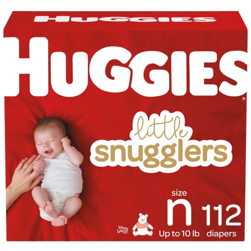 Huggies Little Snugglers Baby Diapers, Size Newborn, 112 Ct