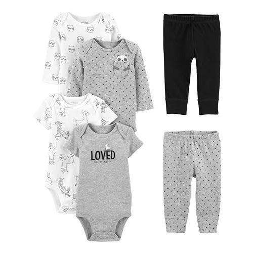 Simple Joys by Carter's Baby 6-piece Bodysuits (Short and Long Sleeve) and Pants Set