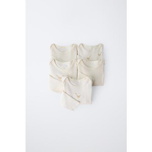 FIVE-PACK OF GEESE BODYSUITS - Ecru | ZARA United States