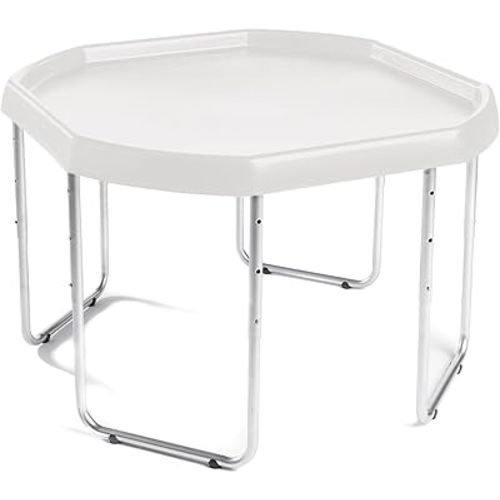 Large Tuff Tray Set (White), Sensory Tray Plus Stand, Sand and Water Table for Toddlers, Outdoor Water Table and Sensory Table, Kids Water Table, Sand Tray, Play Tray, Tuff Tray for Sensory Play