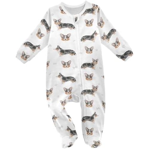 vvfelixl Bernese Mountain Dog Baby Sleepers For Girl Boys Newborn Baby Play One-Piece Footies For 0-24 Months