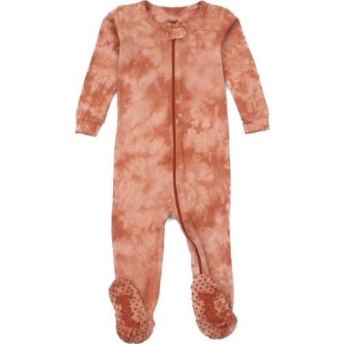 Footed Printed Cotton Pajamas, Solids, Stripes & Tie Dye, 12-18M