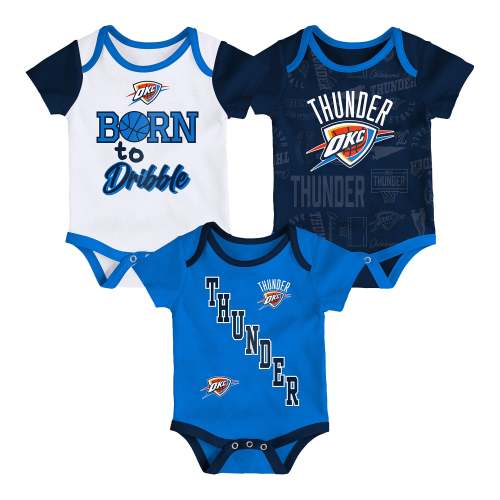 Infant Oklahoma City Thunder 3Pk Assortment of Blue, White and Navy On – Official OKC Thunder Shop