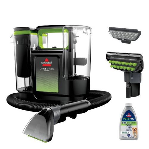 Bissell Little Green Max Pet Portable Carpet Cleaner 3" Cleaning Path Black
