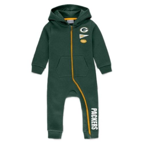 Green Bay Packer WEAR Infant Hooded Fleece Coverall at the Packers Pro Shop