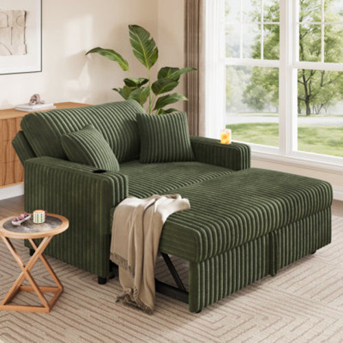 Latitude Run® Pull Out Sofa Bed with Chaise Lounge & Reviews | Wayfair