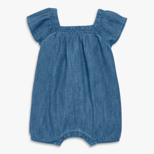Baby chambray flutter sleeve shortie | Primary.com