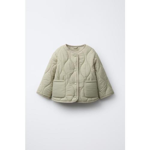 WATER REPELLENT PADDED JACKET - Light khaki | ZARA United States