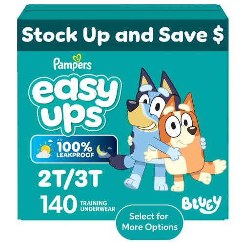 Pampers Easy Ups Bluey Potty Training Pants Size 2T-3T, 140 Count (Select for More Options)