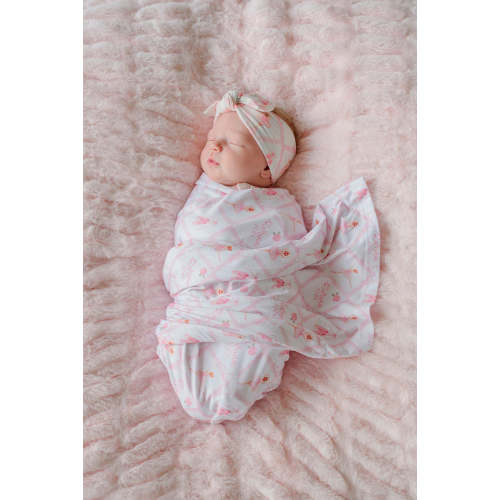Large Knit Bow Headwrap in Darling Ballerina | Caden Lane