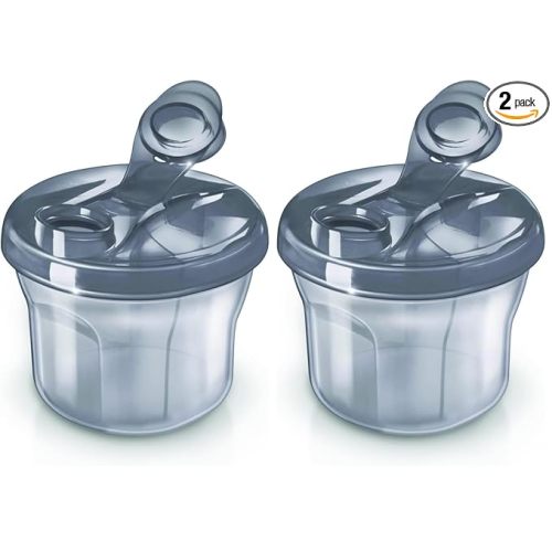 Philips AVENT Powder Formula Dispenser and Snack Cup for Unisex Baby,Grey,SCF135/18,(Pack of 2)