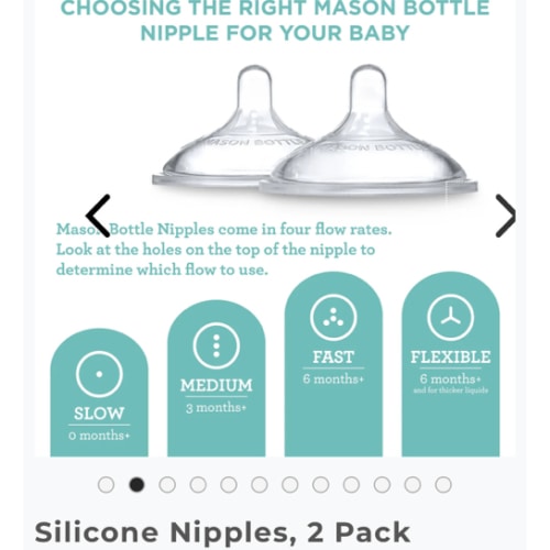 Silicone Nipples | Glass Baby Bottles | Mason Bottle