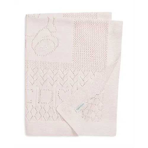 Ralph Lauren Unisex Pointelle Knit Organic Cotton Blanket - Baby