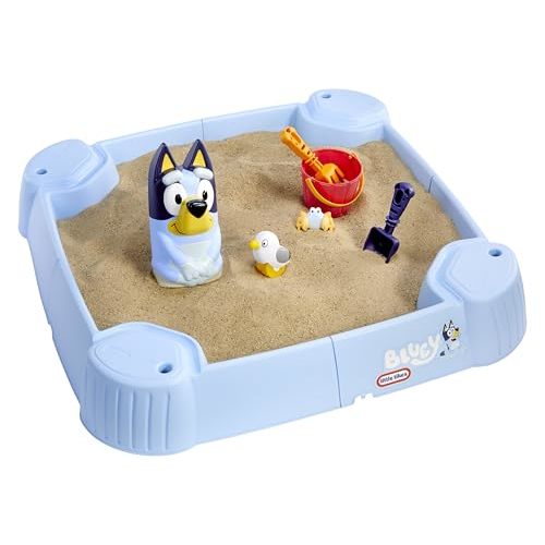 Little Tikes Bluey Beach Day Sand Box with 6 Accessories, Bluey Active Play, for Boys and Girls Ages 1-6 Years