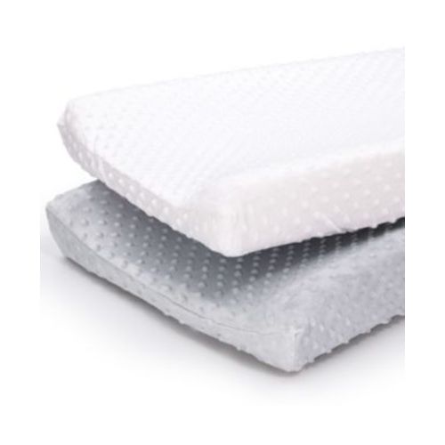 2 Pack Minky Dot Solid Changing Pad Covers