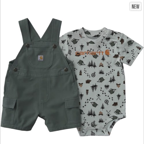 Boys' 2-Piece Short Sleeve Bodysuit & Cargo Pocket Shortall Set (Baby) | Tops | Carhartt