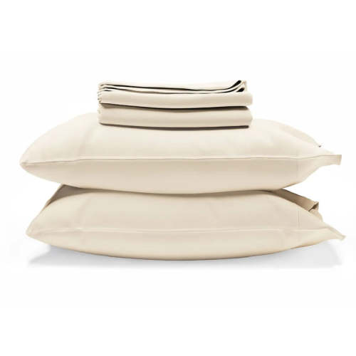 Naturepedic Organic Cotton Sateen Sheets and Pillowcases - Fitted Sheet / Twin / Cream