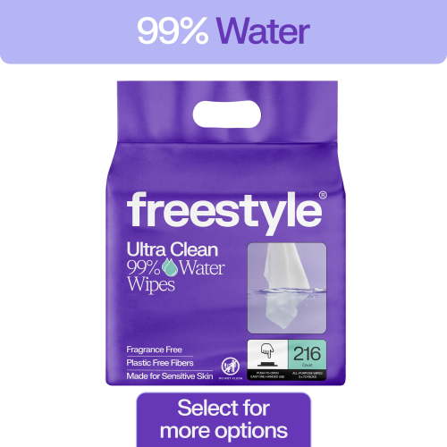Freestyle Soft Jumbo Baby Wipes for Sensitive Skin, Unscented, 3 Flip-Top Packs, 216 Total Count