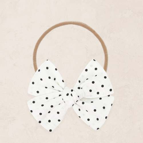 Adventure Bow - Black Dot Headband