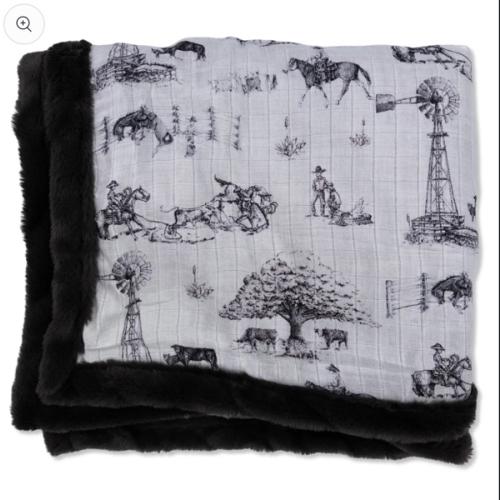 Heaven on Earth Bamboo Muslin/Minky Blanket – Cowkid Clothing Company