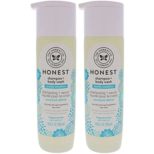 Purely Sensitive Shampoo And Body Wash - Fragrance Free by The Honest Company for Kids - 10 oz Shampoo and Body Wash - Pack of 2