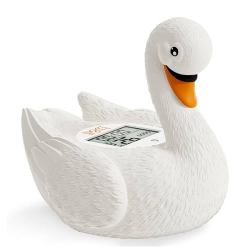 b&h Baby Bath Thermometer, Swan Digital Infant Safe Bath Thermometer - Reliable Temperature Readings - Easy to Read Screen- Shower Timer - Waterproof and Floats in Water, Newborn Must Haves