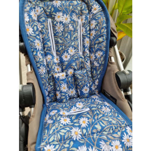 Pram Liner - Paper Daisy Blue – Mialie Designs
