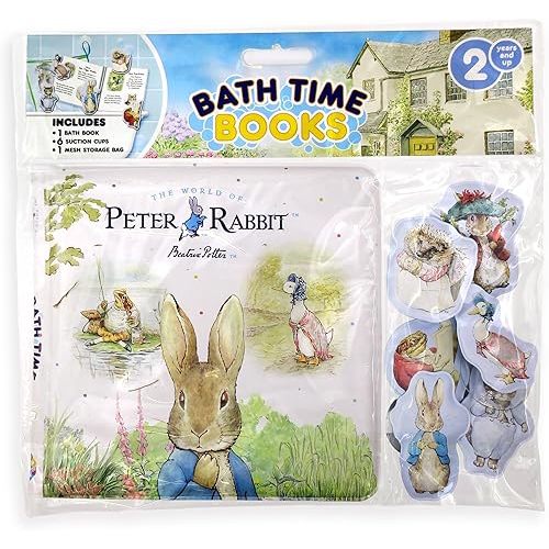 Peter Rabbit / The World of Beatrix Potter Bath Time Books - Activity Books for kids, Bath book, 6 Padded suction cups, 1 Mesh bag Bath Book – Picture Book, May 30, 2025