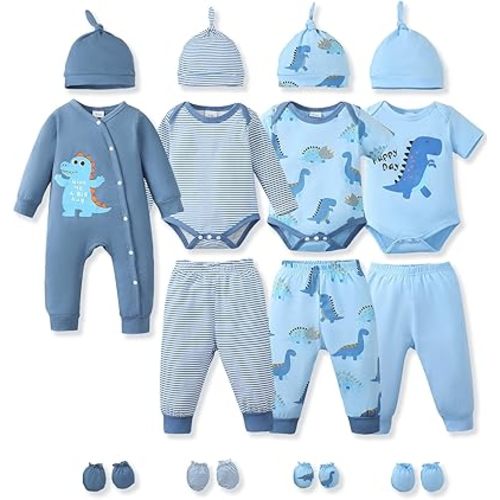 NZRVAWS Preemie Newborn Gender Neutral Baby Clothes Baby Boy Girl Clothes Infant Layette Essential Set 19 Pieces 0-18 Month